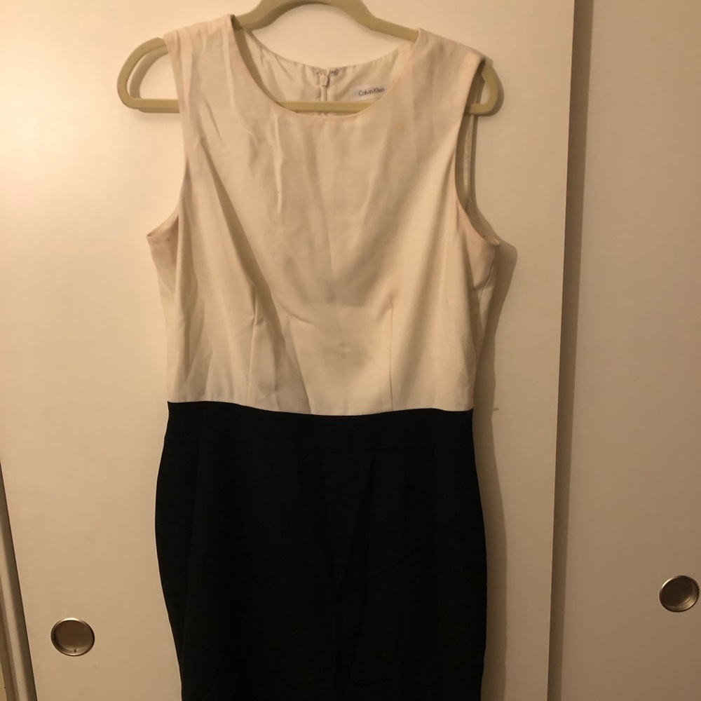 Black & White Sleeveless Calvin Klein Dress